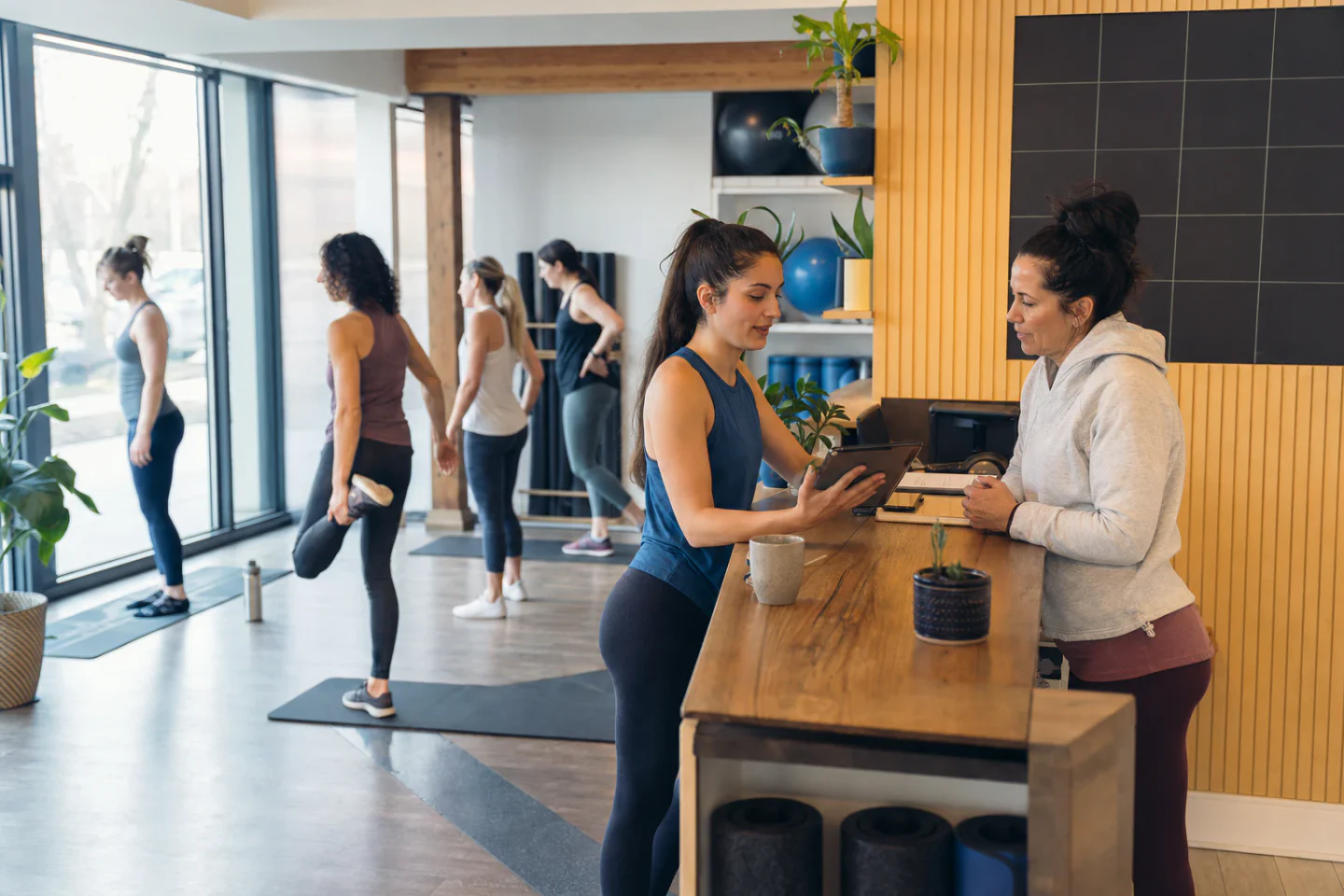 Fitness and Wellness team using Sidekick during a real working day
