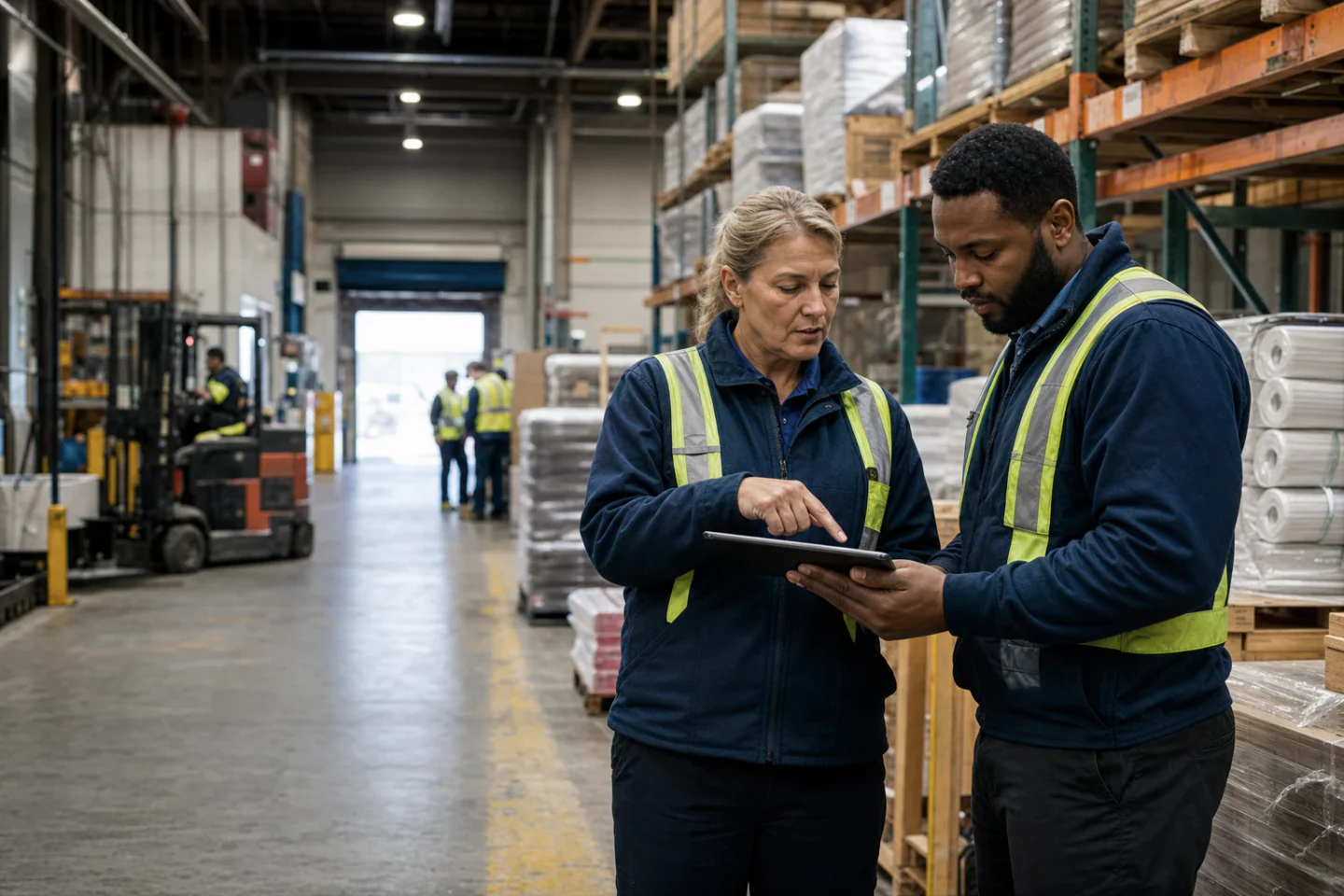 Manufacturing team using Sidekick during a real working day