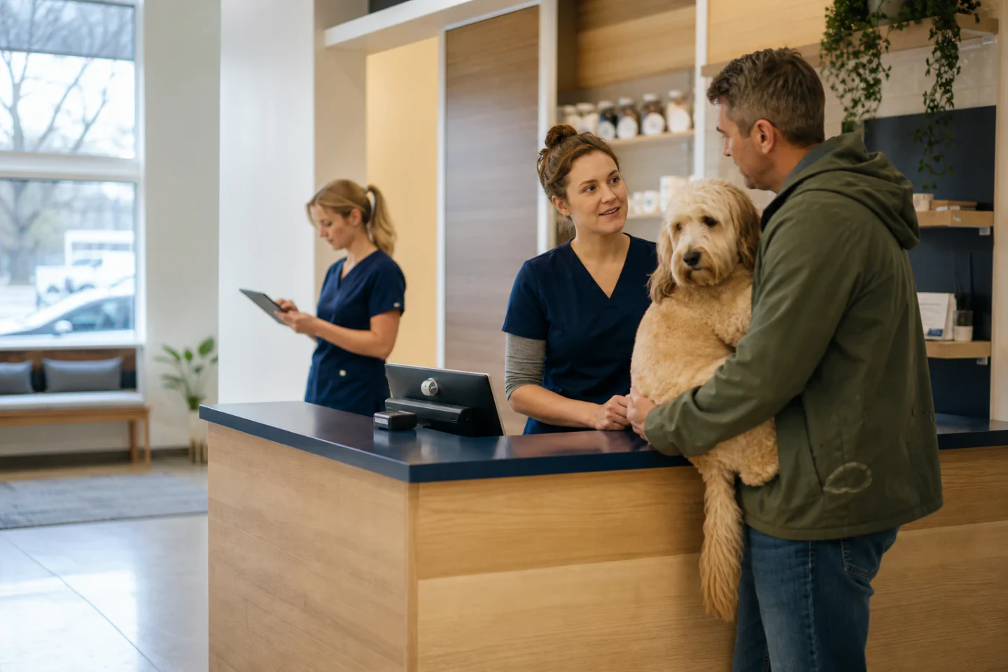 Veterinary and Pet Services team using Sidekick during a real working day